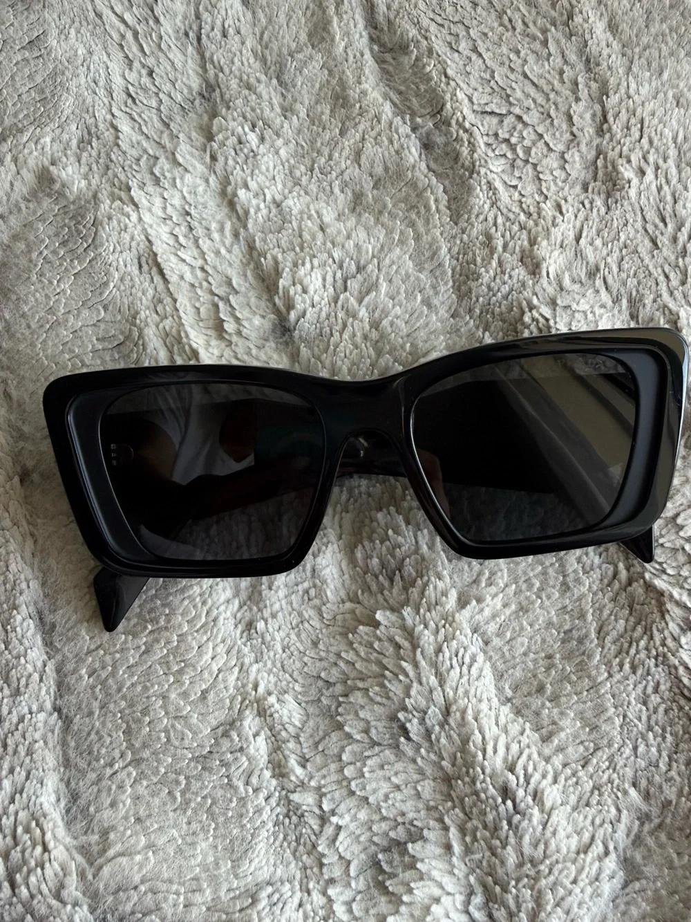 Prada Black Oversized Angular Cat-Eye Sunglasses